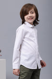 One Friday Kids Boys Full Sleeves Cotton Collared Shirt with Bow - One Friday World