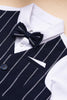 One Friday Baby Boys Striped Waistcoat and Trouser Set with Shirt - One Friday World