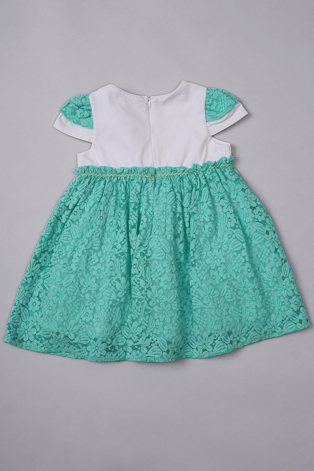 One Friday Baby Girls Mint Lace Dress