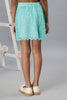 One Friday Girls Turquoise Lace fabric Cotton Skirt