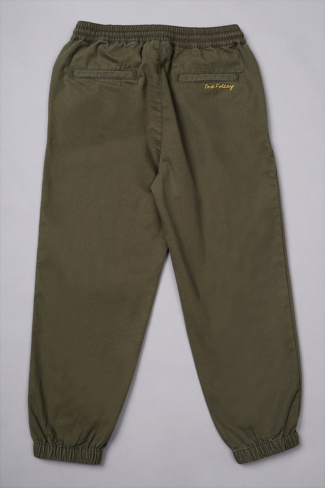 One Friday Boys Sage Green Solid Jogger