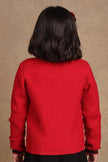 One Friday Girls Red Solid Sweater