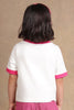 One Friday Kids Girls Pink bow White Top