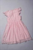 One Friday Girls Baby Pink Swiss Dot Dress - One Friday World