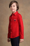 One Friday Kids Boys Red Collared Shirt