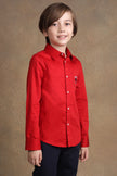 One Friday Kids Boys Red Collared Shirt