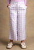 One Friday Kids Girls Lilac Checks With Sequence Trouser