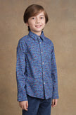 One Friday Kids Boys Blue Cars Printed Shirt