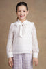 One Friday Kids Girls Off White Seersucker Full sleeves Top