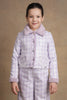 One Friday Kids Girls Lilac Checks With Sequence Jacket