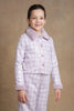 One Friday Kids Girls Lilac Checks With Sequence Jacket