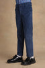 One Friday Kids Boys Navy Blue Straight Fit Trouser