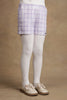 One Friday Kids Girls Lilac Checks With Sequence Short