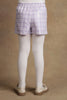 One Friday Kids Girls Lilac Checks With Sequence Short