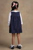 One Friday Baby Girls Blue Solid Dress With Top