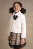 One Friday Kids Girls White Fur Jacket