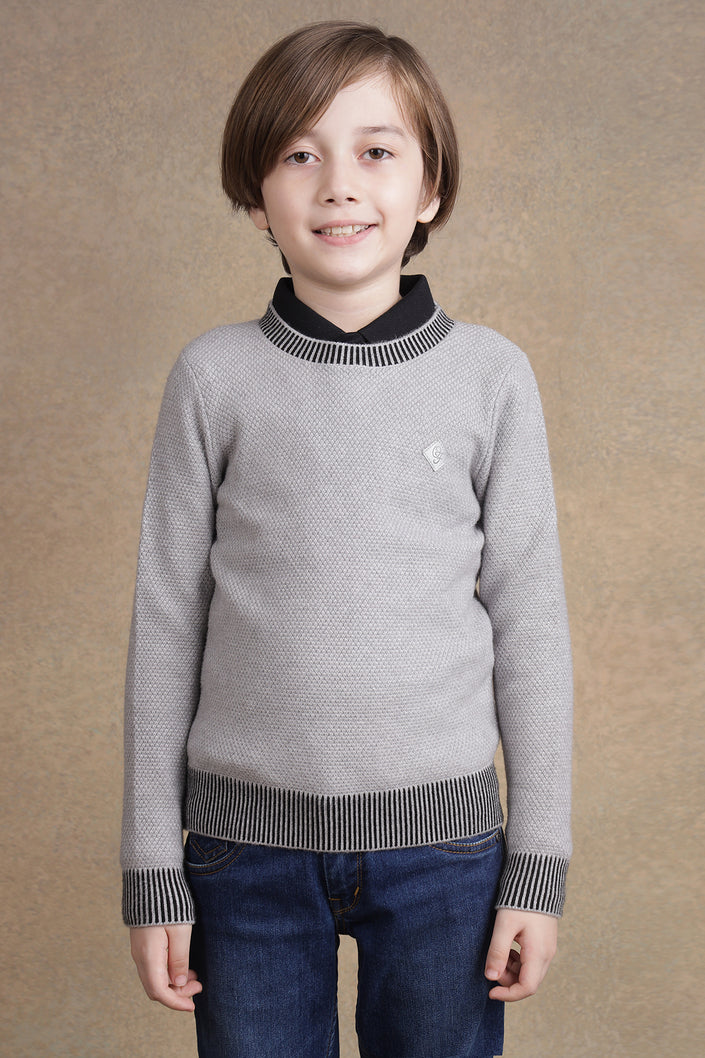 Boys grey sweater best sale