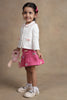 One Friday Baby Girls Pink Quilted Top With Skirt