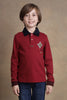 One Friday Kids Boys Burgundy Solid T-shirt