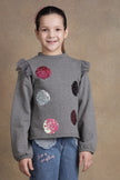 One Friday Kids Girls Grey Pullover Top