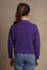 One Friday Girls Purple Solid Sweater