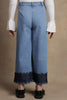 One Friday Kids Girls Blue Flared Denim Pants