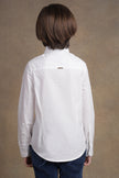 One Friday Kids Boys White Full sleeves Cotton Shirt