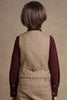 One Friday Kids Boys Beige Solid Waist Coat