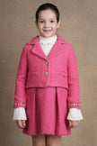 One Friday Girls Pink Boucle Jacket