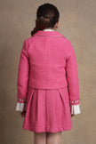 One Friday Girls Pink Boucle Jacket