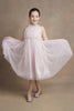 One Friday Girls Pearl Embellished Pink Party Dress