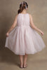 One Friday Girls Pearl Embellished Pink Party Dress