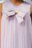 One Friday Kids Girls Lilac Bow & Sequined  Pleated Party Dress