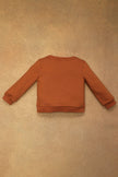 One Friday Baby Boys Orange Teddy Embroidered Sweat Shirt