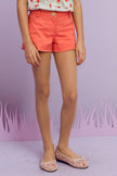 One Friday Kids Girls Orange Shorts