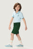 One Friday Kids Boys 100% Cotton Green Embroidered Shorts - One Friday World