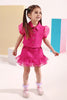 One Friday Kids Girls Pink Laced Skirt