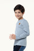 One Friday Kids Boys Sky blue Knitted Full Sleeves T-shirt