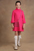 One Friday Kids Girls Pink Turtle neck Dress