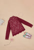 One Friday Kids Girls Maroon Lace Fabric Top - One Friday World