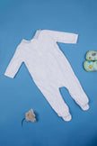 One Friday Infants Girls White Peter Pan Cotton Sleepsuit - One Friday World