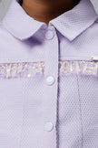 One Friday Girls Lilac Shirt Collar Top - One Friday World