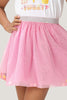 One Friday Kids Girls Pink Netted Skirt