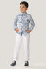 One Friday Boys Blue & White Paisley printed Shirt