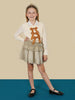 One Friday Kids Girls Gold Stripes Skirt