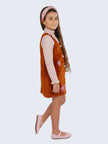 One Friday Kids Girls Brown Solid Dress