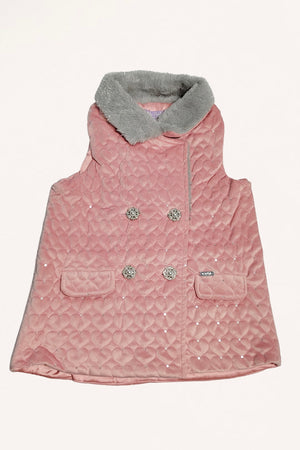 OneFriday Varsity Chic Pink Faux Fur Wonderland Coat for Girls