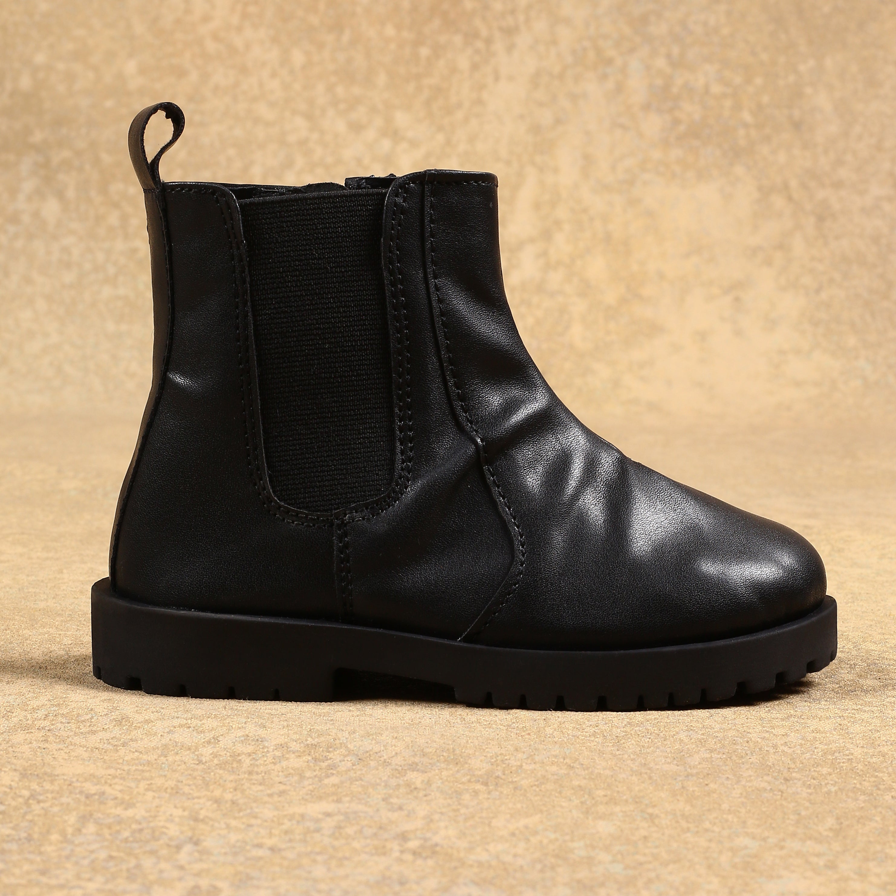 One Friday Boys Black Solid Boots