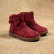 One Friday Girls Maroon Solid Boots