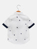 One Friday Baby Boys Off White Writing Print Shirt